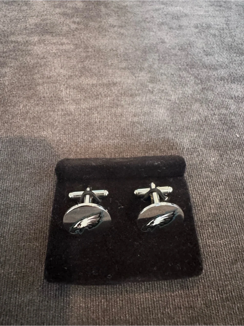 Philadelphia Eagles Silver-Tone Logo Cufflinks